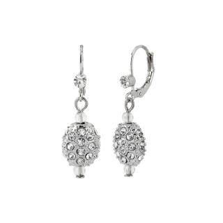 Worthington Crystal Pavé Drop Earrings, Gray