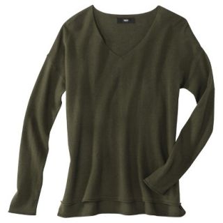 Mossimo Womens V Neck Pullover Sweater   Paris Green M