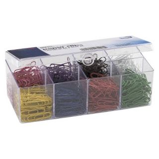 Officemate Plastic Coated Paper Clips, No. 2 Size   Assorted Colors (800 Per