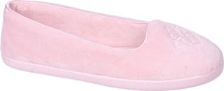 Womens Dearfoams Embroidered Closed Back   Sugar Pink Slippers