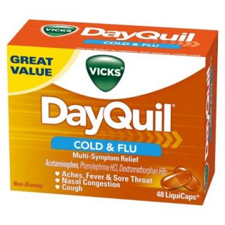 Vicks DayQuil Cold & Flu Multi Symptom Relief   48 LiquiCaps