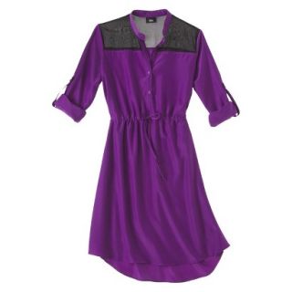 Mossimo Womens 3/4 Sleeve Shirt Dress   Fresh Iris L
