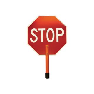 Dicke Rigid Stop/Slow Paddle   18 Inch High Intensity Reflective Sign, 12 Inch