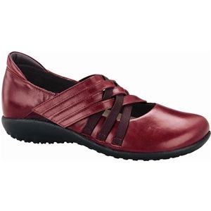Naot Womens Kawaka Rumba Wine Crinkle Patent Shoes, Size 40 M   11098 RA7