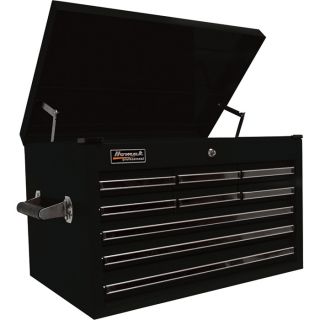 Homak Pro Series 27 Inch 9 Drawer Extended Top Tool Chest   Black, 26 Inch W x
