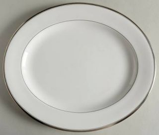 Royal Worcester Viceroy Platinum 13 Oval Serving Platter, Fine China Dinnerware