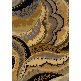 Gold/ Grey Transitional Area Rug (67 X 96)