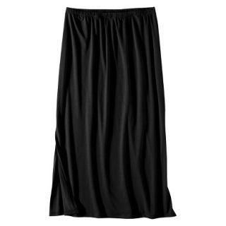 Mossimo Womens Plus Size Double Slit Maxi Skirt   Black 3