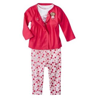 Just One YouMade by Carters Newborn Girls 3 Piece Set   Pink 6 M