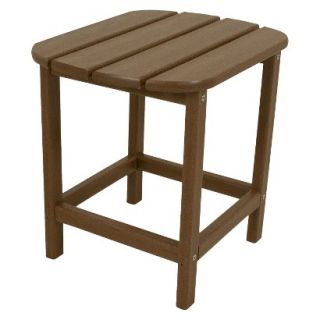 Polywood South Beach Patio Side Table   Brown