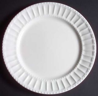 Gibson Designs Regalia White Dinner Plate, Fine China Dinnerware   All White, Em