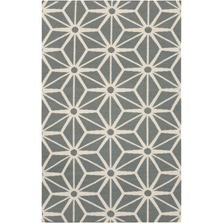 Handwoven Avelgem Pewter Wool Rug (36 X 56)