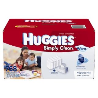 Huggies Simply Clean Baby Wipes Refill with Tub   768 Count