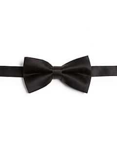  Collection Satin Bow Tie   Black