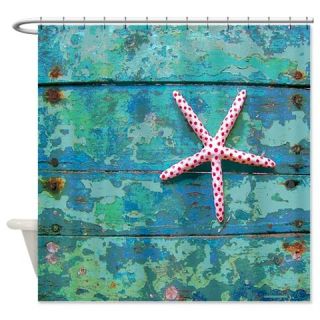  Starfish and Turquoise Shower Curtain