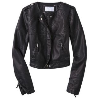 Xhilaration Juniors Quilted Faux Leather Jacket  Black XS