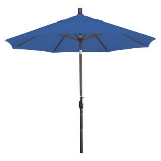 9 Aluminum Collar Tilt Crank Patio Umbrella   Pacific Blue Sunbrella