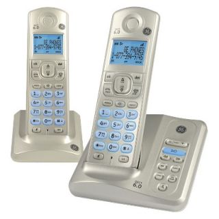 GE DECT 6.0 Cordless Phone System (28522AE2) with Answering Machine, 2 Handsets
