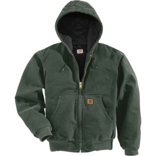 Carhartt Sandstone Active Jacket   Quilted Flannel Lined, Moss, 4XL, Big Style,