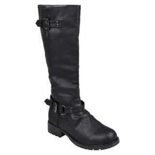 Womens Bamboo By Journee Buckle Boots   Black 10