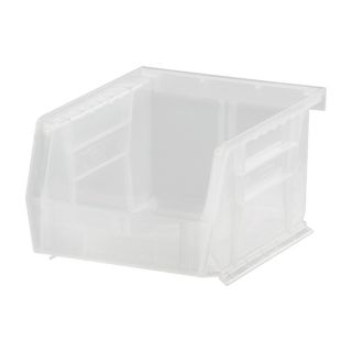 Quantum Storage Stack and Hang Bin   5 3/8 Inch x 4 1/8 Inch x 3 Inch, Clear,