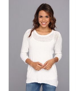 NIC+ZOE Diagonal Dew Top Womens Sweater (White)