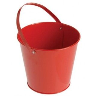 Metal Bucket   Red