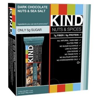 KIND Black Dark Chocolate Nuts & Sea Salt Nutrition Bar   12 Bars