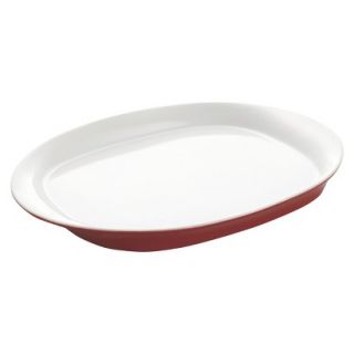 Rachael Ray Round and Square Oval Platter   Red