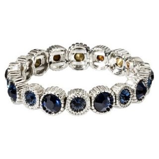 Capsule by C�ra Stretch Bracelet with Medium Blue Stones   Silver