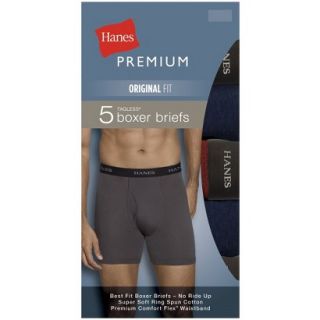 Hanes Premium Mens 5pk Boxer Briefs   Assorted Colors   S
