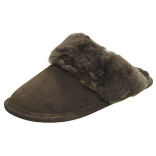 Womens Brumby Shearling Scuff Slippers   Chocolate 10.0