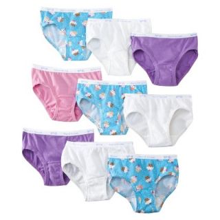 Fruit Of The Loom Girls 9 pack Low Rise Brief Underwear   Assorted Colors 10