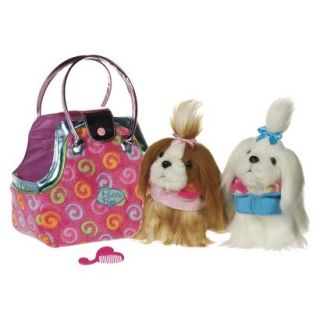 Swirly Plush Twin Bag & Pups