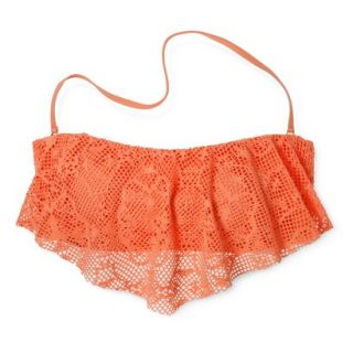 Womens Crochet Hanky Swim Top  Orange L