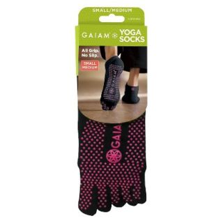 Gaiam Black All Grip Yoga Socks   S/M