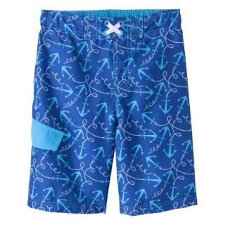 Boys Anchor Swim Trunk   Blue XS