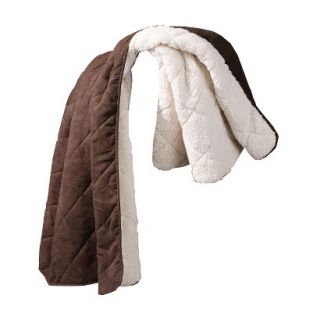 Sure Fit Sherpa Suede 50x60 Throw Pet Cover   Chocolate