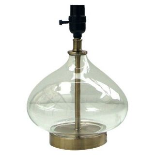 Threshold Squat Glass Lamp Base   Brass (Includes CFL Bulb)