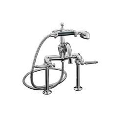 Kohler K 110 4 cp Polished Chrome Antique Bath Faucet With Handshower And Lever Handles