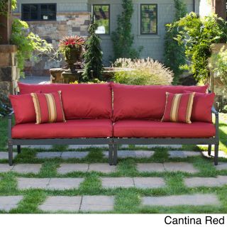 Rst Brands Astoria Aluminum Outdoor 2 piece Sofa Set With Cushions Red Size 2 Piece Sets