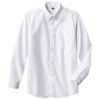 Dickies Boys Long Sleeve Oxford Shirt   White XL