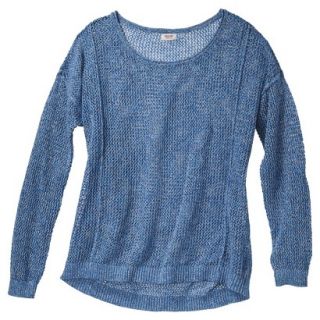 Mossimo Supply Co. Juniors Plus Size Mesh Pullover Sweater   Blue 3