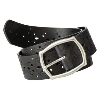 Mossimo Supply Co. Black Laser Perforated Stud Belt   M