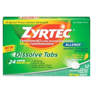ZYRTEC 24 Hour Allergy Dissolve Tablets   12 Count
