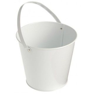 Metal Bucket   White
