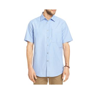 Van Heusen Traveler Short Sleeve Woven Shirt, Blue, Mens