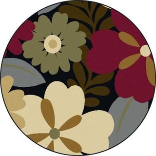 Lagoon Multi Contemporary Area Rug (53 Round)