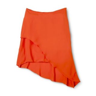 AMBAR Womens Asymmetrical Skirt   Orange Zing 6