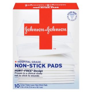 Johnson & Johnson RED CROSS Large Non Stick Pads   10 Count